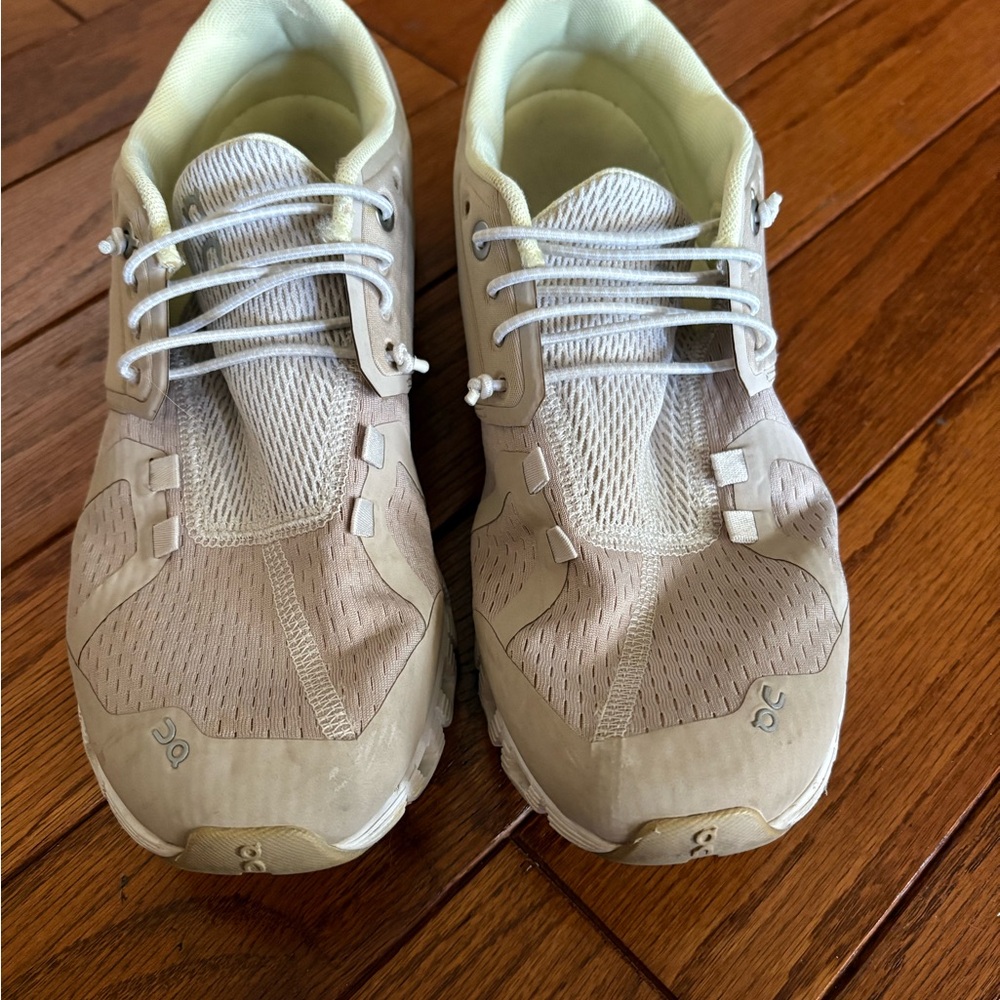 On Running Light Beige Athletic Shoes